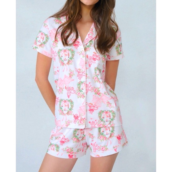LoveShackFancy Other - LoveShackFancy x Roller Rabbit Merry Monkey Beaux Polo Pajama Set